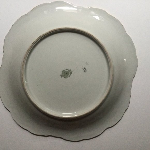 Vintage 1967 Schwarzenhammer Bavaria Germany 13” Cabinet Plate hand painted gold - Picture 7 of 7